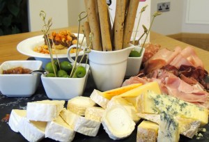 Cheese and Meat board at Café Ezra