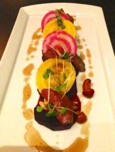 Wood Pigeon and Beetroot at Aalto Hotel La Tour