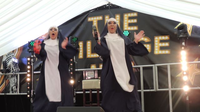 Out In Brum - Pride 2015 - Cabaret Tent - Glitter Lips Nuns 2