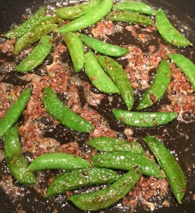 Out In Brum - Garlic Sugar Snap Peas