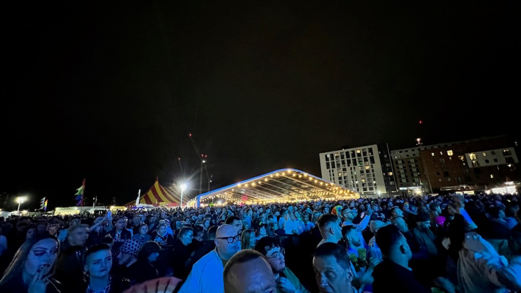 Crowd at night