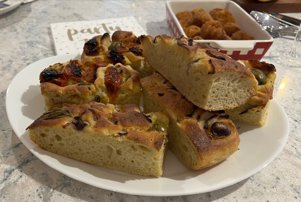 focaccia and croquettes