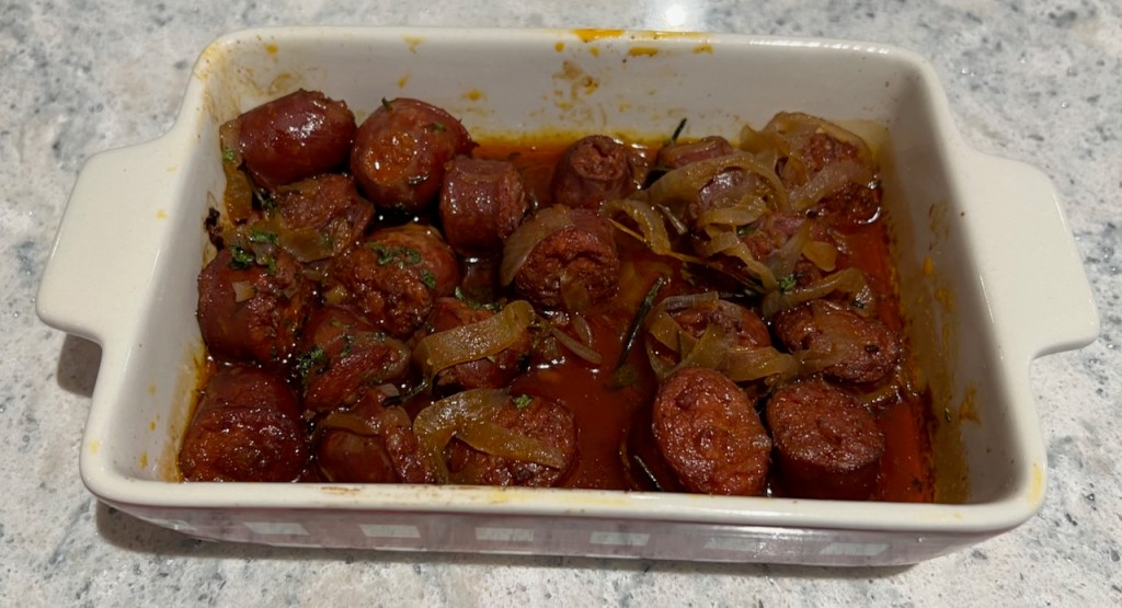 Chorizo in sauce